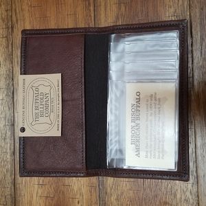 Buffalo Leather Checkbook Cover